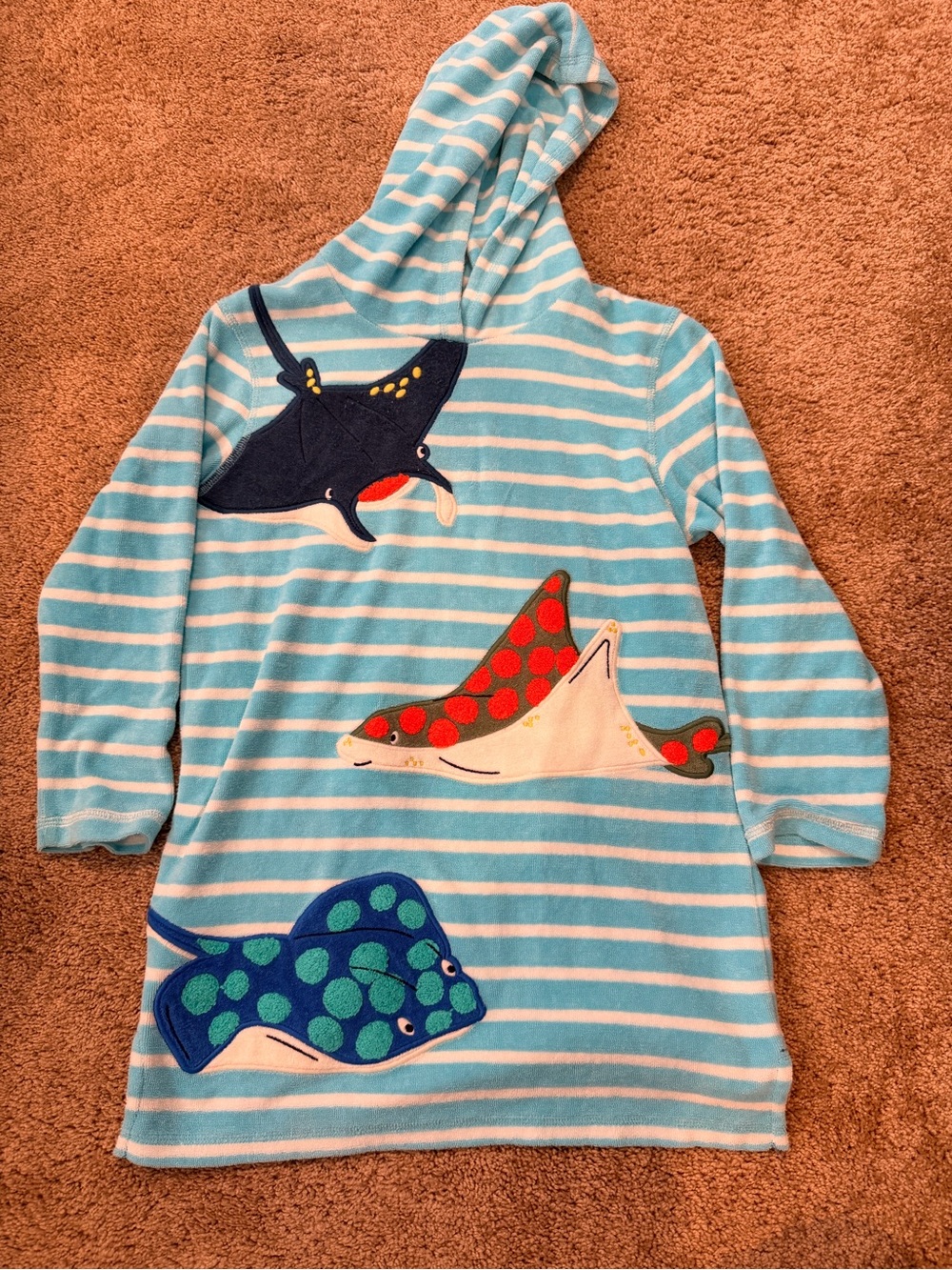 MB Kids toweling hoodie stingray